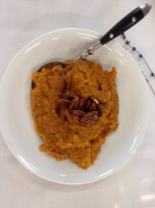 Sweet potato puree with pecans served at Bonnie Health Estate